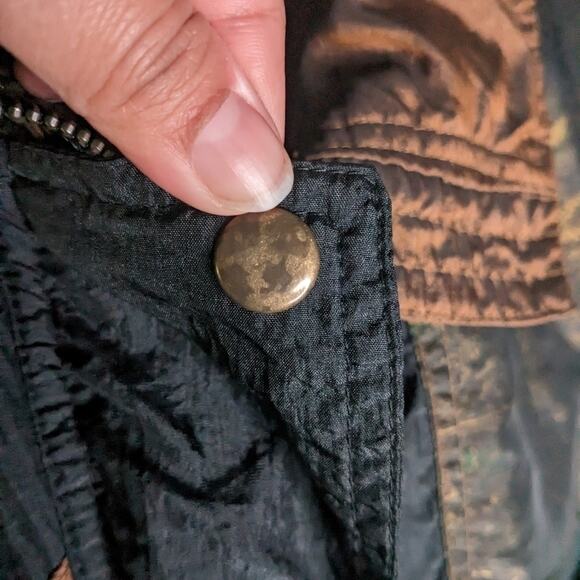 Lavon Vintage Brown Paisley Windbreaker Jacket – Retro Full Zip - Picture 8 of 9